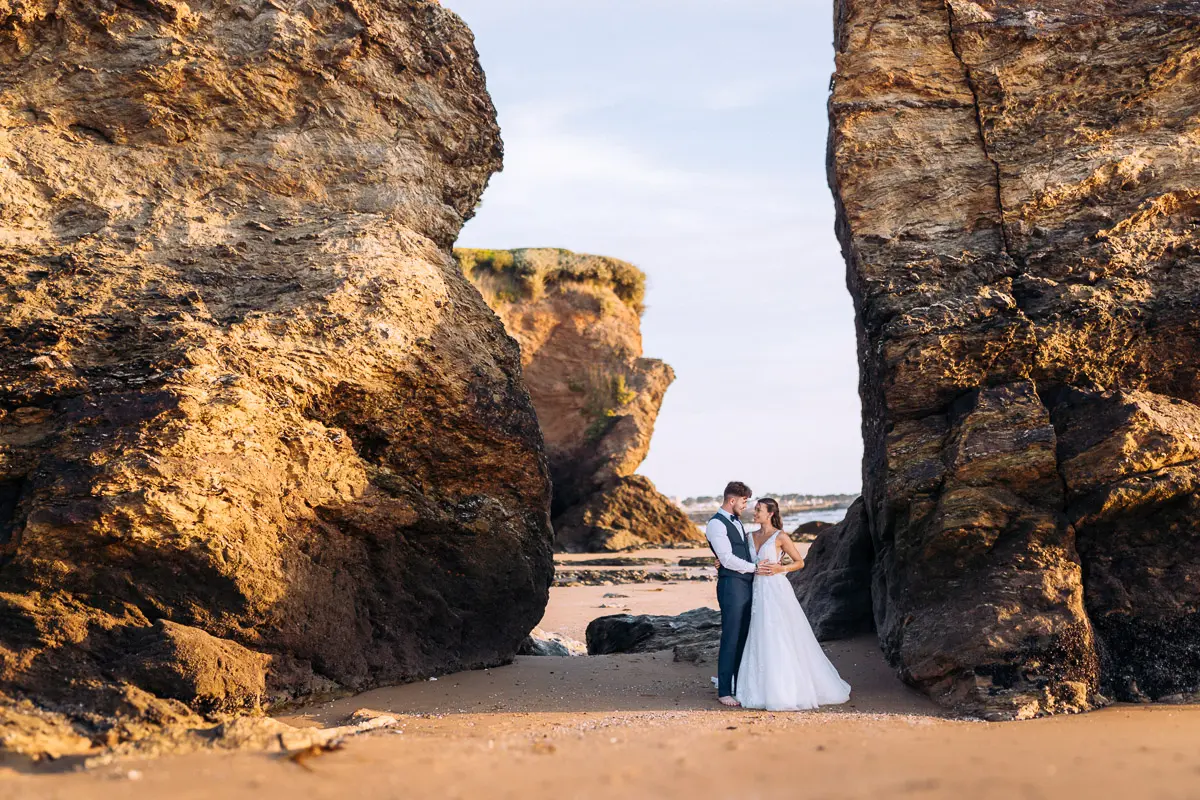 Mariage au coucher du soleil à La Baule – Golden hour sur la côte Atlantique.