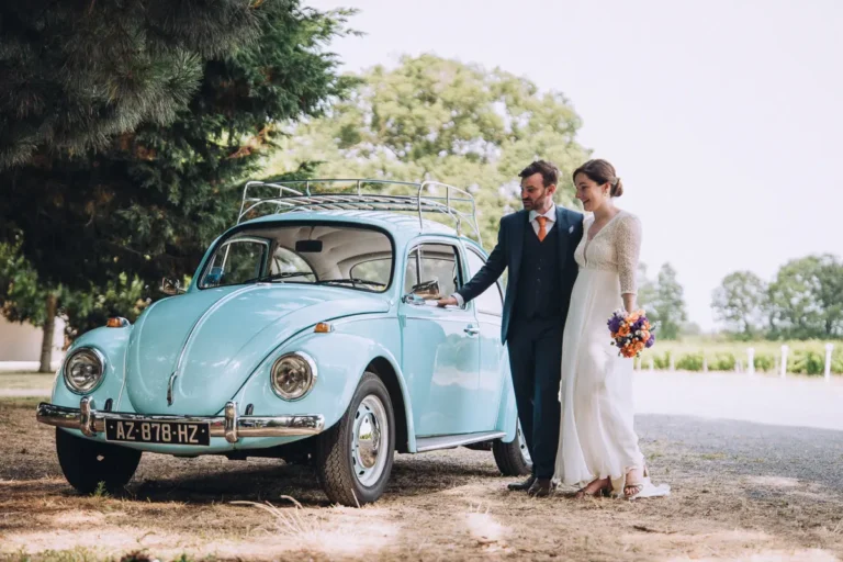 Robe de mariée volant au vent sur la côte sauvage - Photographe Loire-Atlantique.